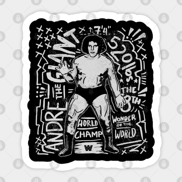 Andre The Giant Graphic Sticker by MunMun_Design